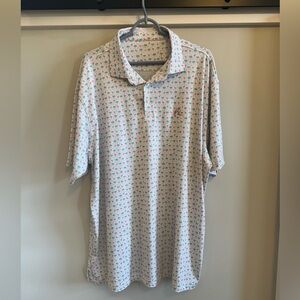 Rhoback White and Pink Polo Shirt